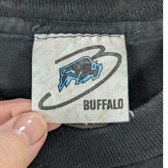 Vintage Deadwood Shirt Mens Large Black Cowboy Boots Hat Western Buffalo USA 90s - Picture 6 of 11